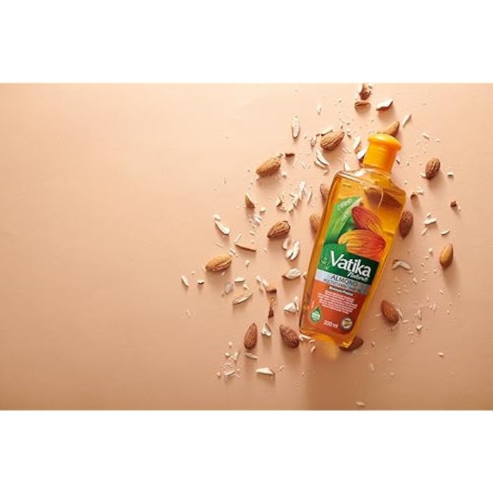 Vatika Naturals Almond Enriched Hair Oil (180mL) | Natural Extract of Coconut and Sesame | Promotes Soften and Shiny Hair | Helps Dry and Frizzy Hair | Package May Vary - Image 5